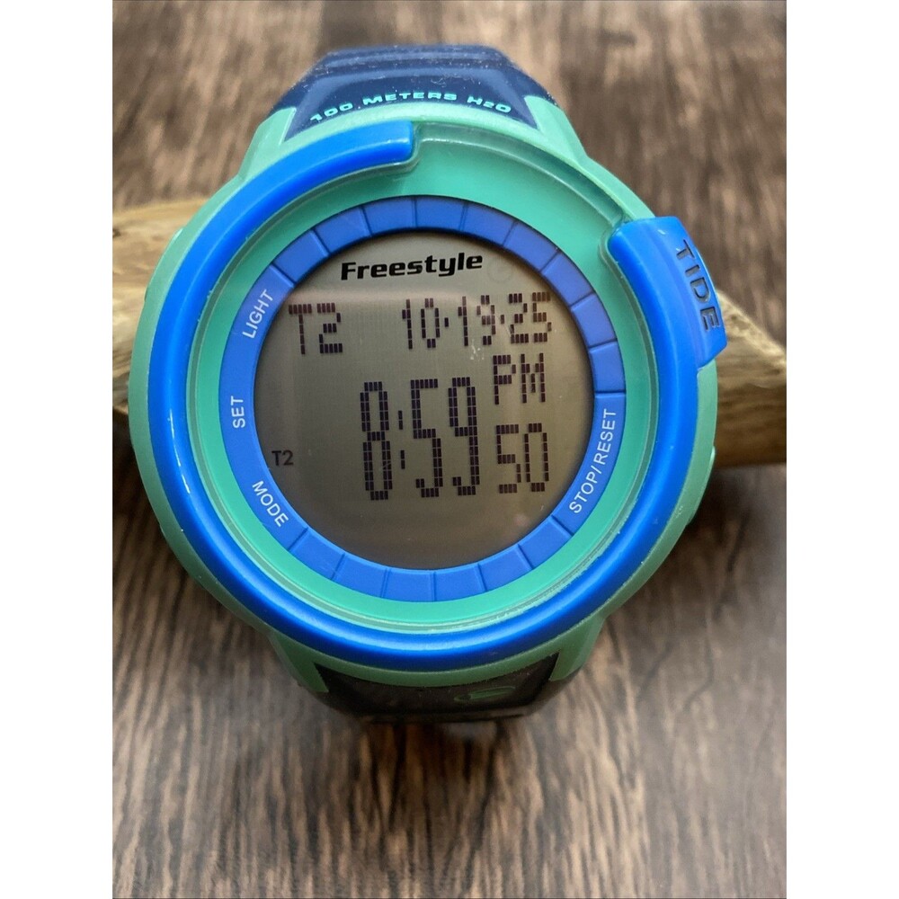 Freestyle Mariner Tide Watch, Navy/Green/Blue New Battery Installed